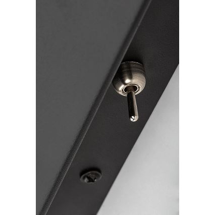 Rabalux - Sienas lampa ar plauktu un USB port 1xGU10/25W/230V melna