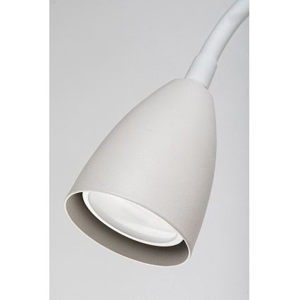 Rabalux - Sienas lampa ar plauktu un USB port 1xGU10/25W/230V balta