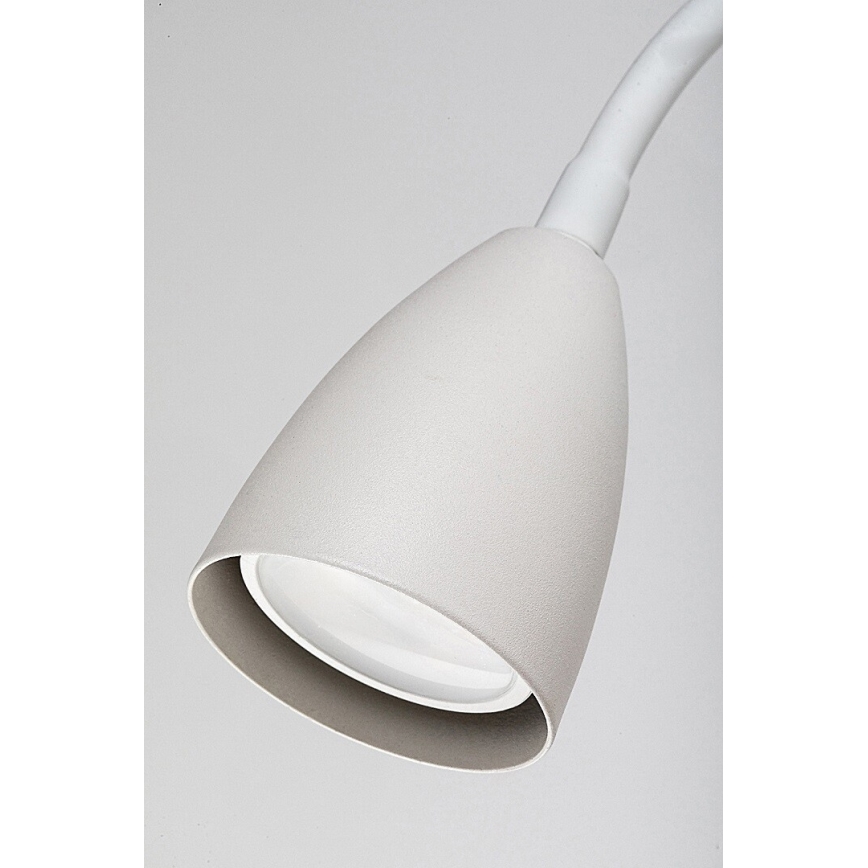Rabalux - Sienas lampa ar plauktu un USB port 1xGU10/25W/230V balta