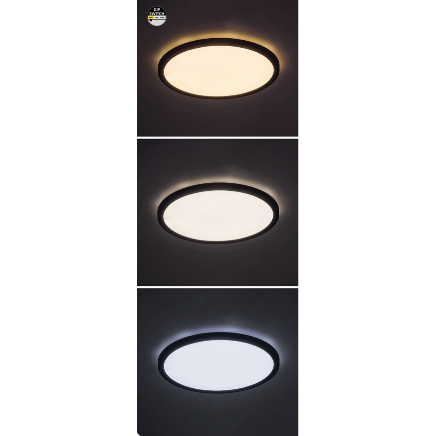 Rabalux 71096 - LED Griestu lampa GONZALO LED/24W/230V d. 29 cm melna