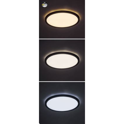 Rabalux - LED Griestu lampa LED/36W/230V 3000/4000/6000K d. 50 cm melna