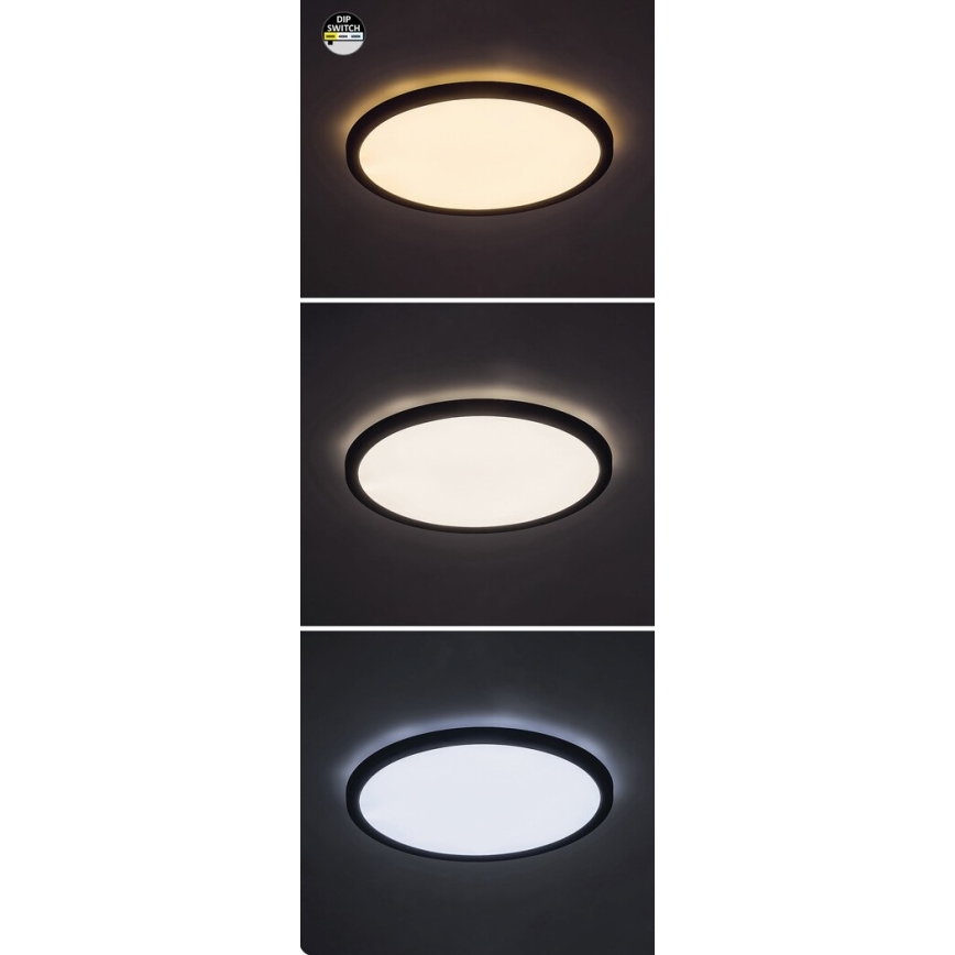 Rabalux - LED Griestu lampa LED/36W/230V 3000/4000/6000K d. 50 cm melna