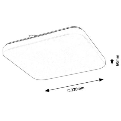 Rabalux - LED Griestu lampa LED/18W/230V 3000K 32x32 cm