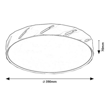 Rabalux - LED Griestu lampa LED/25W/230V 3000K balta d. 39 cm