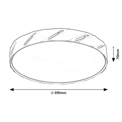 Rabalux - LED Griestu lampa LED/25W/230V 4000K d. 39 cm, melna