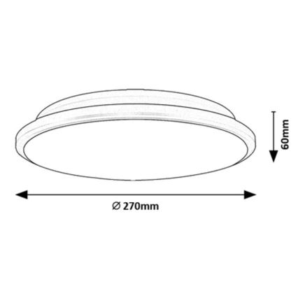 Rabalux - LED Griestu lampa LED/18W/230V 3000K melna 27 cm