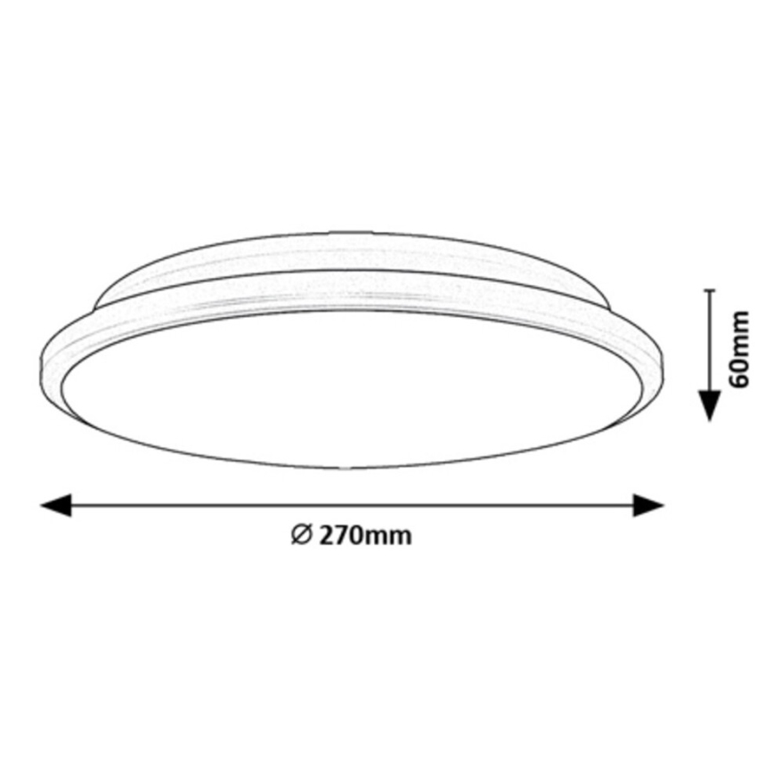 Rabalux - LED Griestu lampa LED/18W/230V 3000K melna 27 cm