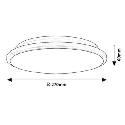 Rabalux - LED Griestu lampa LED/18W/230V 4000K sudraba 27 cm