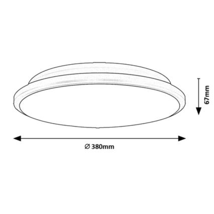 Rabalux - LED Griestu lampa LED/24W/230V 3000K melna 38 cm