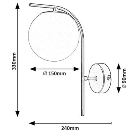 Rabalux - Sienas lampa 1xE27/20W/230V