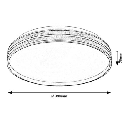 Rabalux - LED regulējams griestu lukturis LED/24W/230V 3000-6500K Ø 39 cm + tālvadības pults