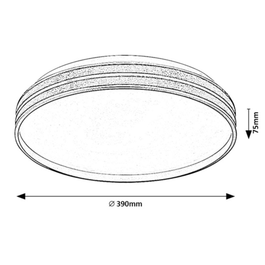 Rabalux - LED regulējams griestu lukturis LED/24W/230V 3000-6500K Ø 39 cm + tālvadības pults