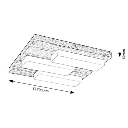 Rabalux - LED Griestu lampa LED/30W/230V 3000K ozols