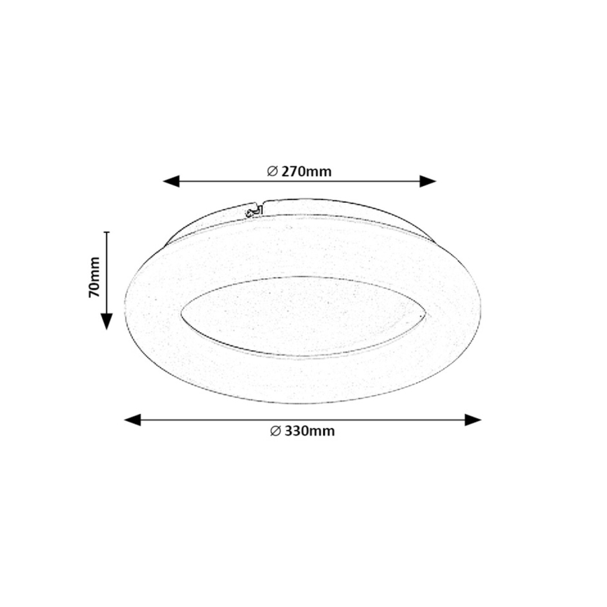 Rabalux - LED Griestu lampa LED/24W/230V 4000K d. 33 cm balta