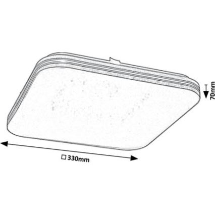 Rabalux - LED Griestu lampa LED/18W/230V 3000K 33x33 cm