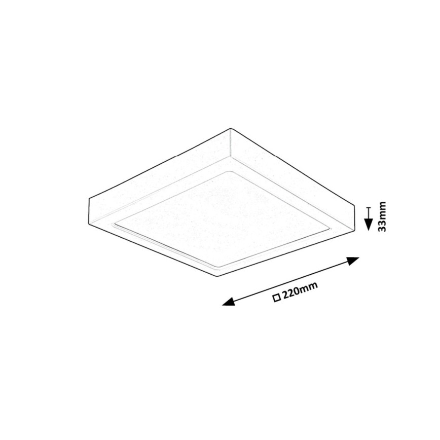 Rabalux - LED Griestu lampa LED/24W/230V 4000K 22x22 cm balta