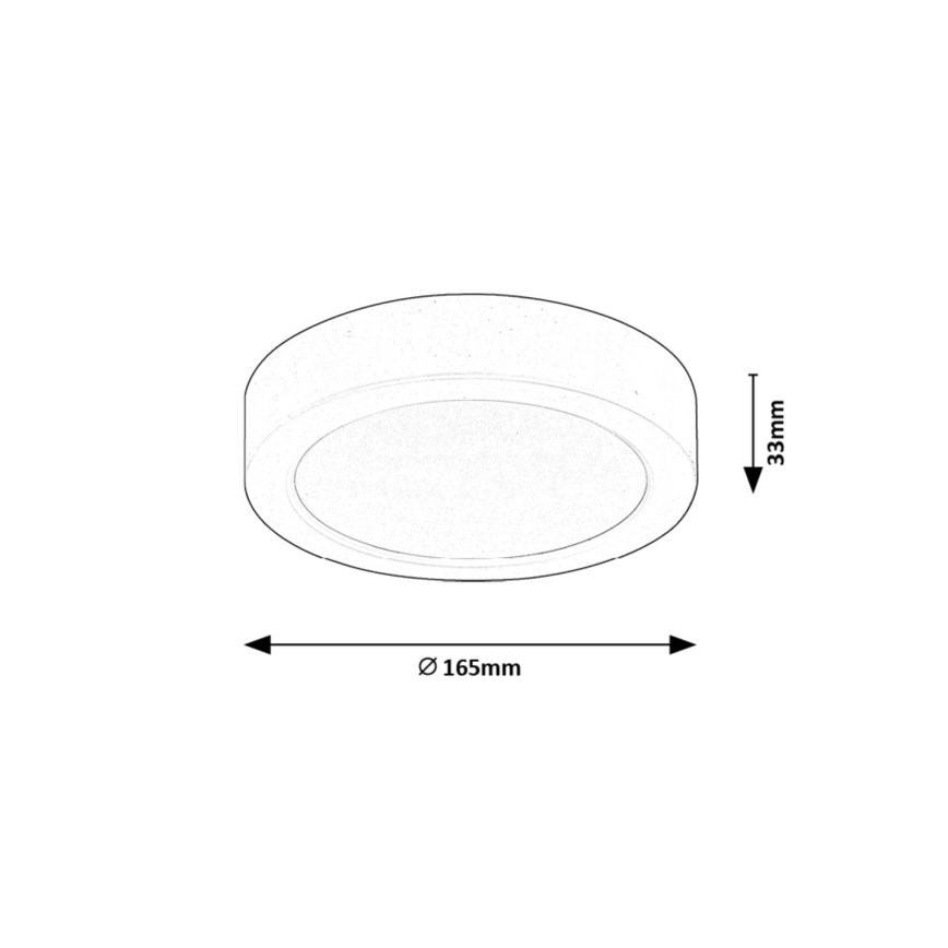 Rabalux - LED Griestu lampa LED/15W/230V 4000K d. 16 cm melna