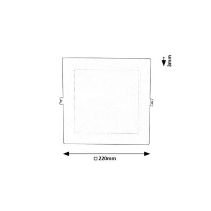 Rabalux - LED Iegremdējama lampa LED/18W/230V 22x22 cm balta