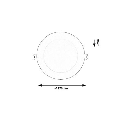 Rabalux - LED Iegremdējama lampa LED/12W/230V d. 17 cm balta