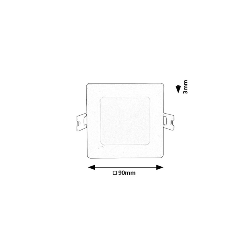 Rabalux - LED Iegremdējama lampa LED/3W/230V 9x9 cm balta