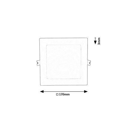 Rabalux - LED Iegremdējama lampa LED/12W/230V 17x17 cm balta