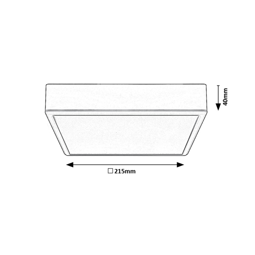 Rabalux - LED Griestu lampa LED/22W/230V 3000/4000/6000K 21x21 cm balta