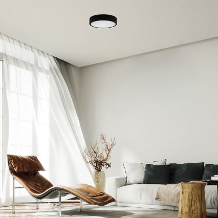 Rabalux - LED Griestu lampa LED/22W/230V 3000/4000/6000K d. 21 cm melna