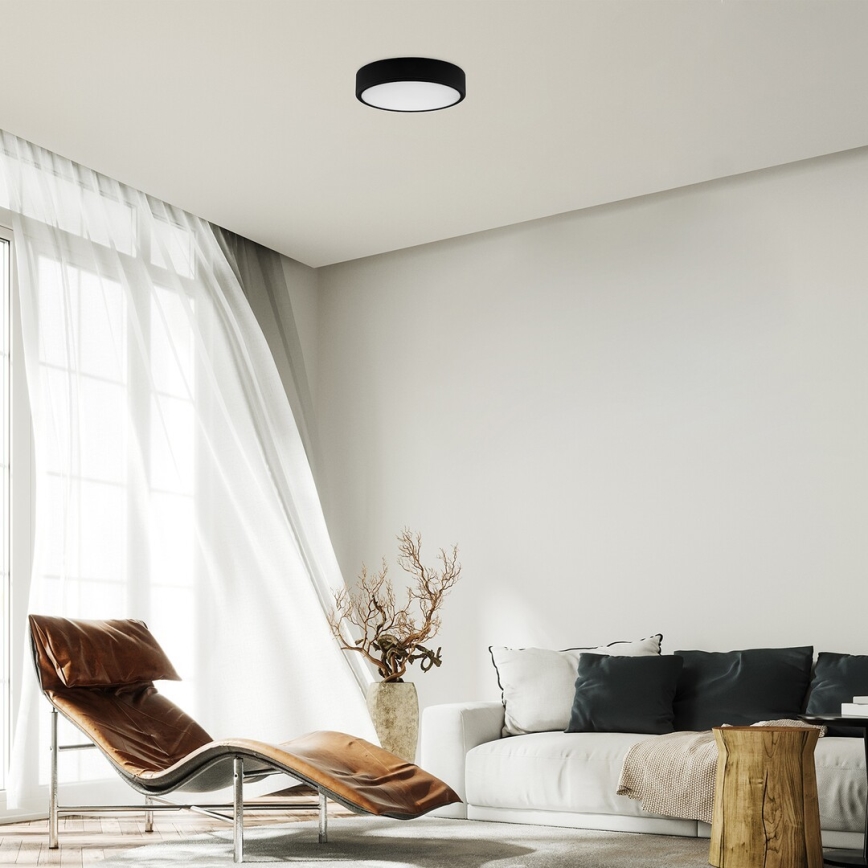 Rabalux - LED Griestu lampa LED/22W/230V 3000/4000/6000K d. 21 cm melna