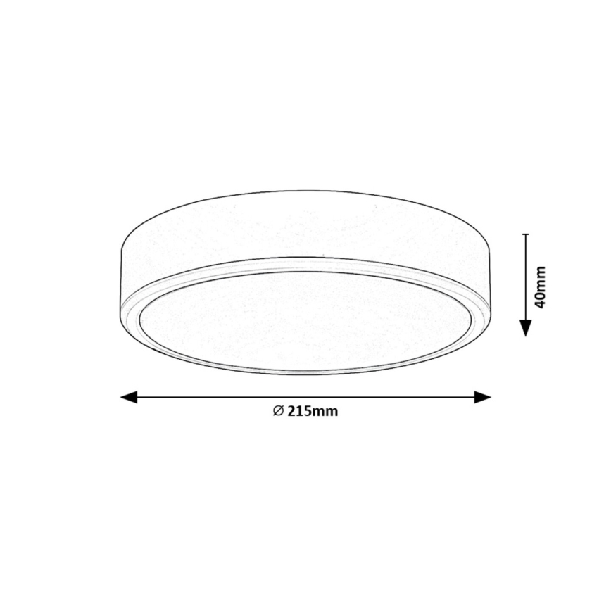 Rabalux - LED Griestu lampa LED/22W/230V 3000/4000/6000K d. 21 cm melna