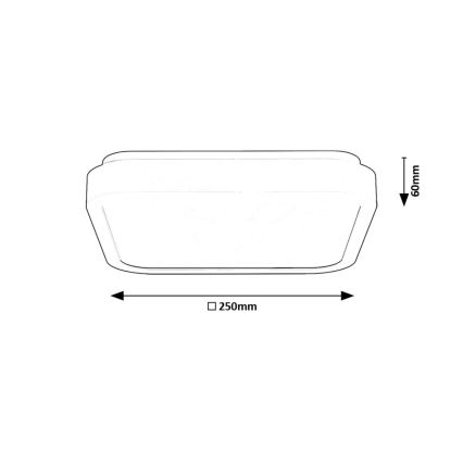 Rabalux - LED Vannas istabas griestu lampa LED/18W/230V IP44 4000K 25x25 cm balta