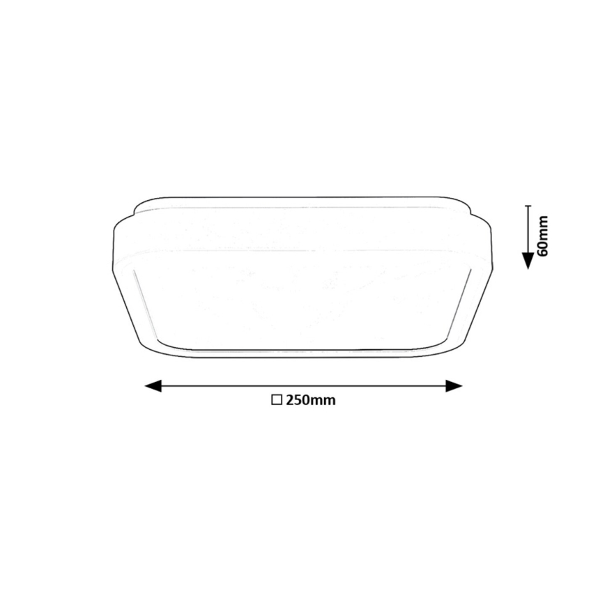Rabalux - LED Vannas istabas griestu lampa LED/18W/230V IP44 4000K 25x25 cm balta