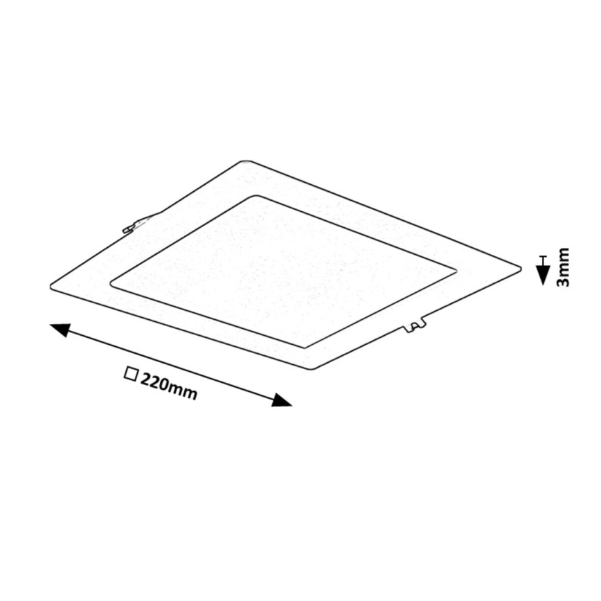 Rabalux - LED Iegremdējama lampa LED/18W/230V 22x22 cm melna