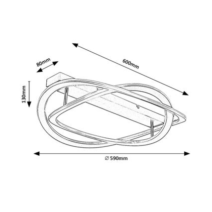 Rabalux - LED griestu gaismeklis LED/72W/230V 3000K Ø 59 cm