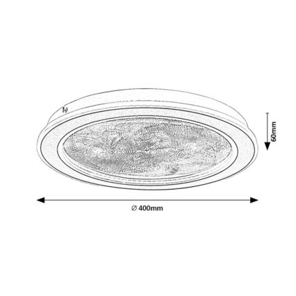 Rabalux - LED griestu lampa ar regulējamu spilgtumu, 24 W, 230 V, 3000–6500 K, Ø 40 cm + tālvadības pults