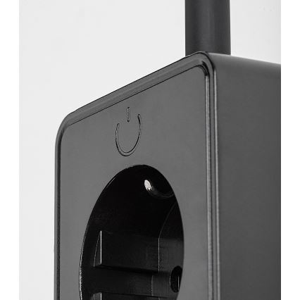 Rabalux - LED sienas lampa ar regulējamu spilgtumu LED/4W/230V ar USB portu kontaktligzdai 3000/4000/6000K melna