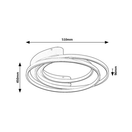 Rabalux - LED griestu gaismeklis LED/50W/230V Ø 51 cm