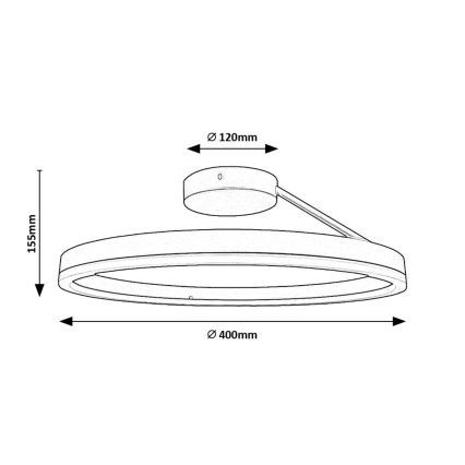 Rabalux - LED griestu lampa, 24 W, 230 V, 3000/4000/6500 K, Ø 40 cm