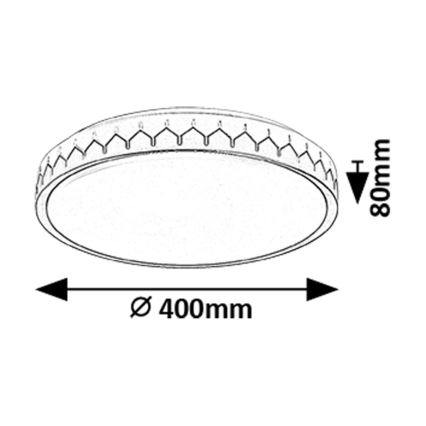 Rabalux - LED Aptumšojama griestu lampa LED/24W/230V 3000-6500K + tālvadības pults