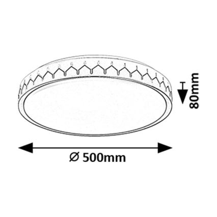 Rabalux - LED Aptumšojama griestu lampa LED/48W/230V 3000-6500K + tālvadības pults