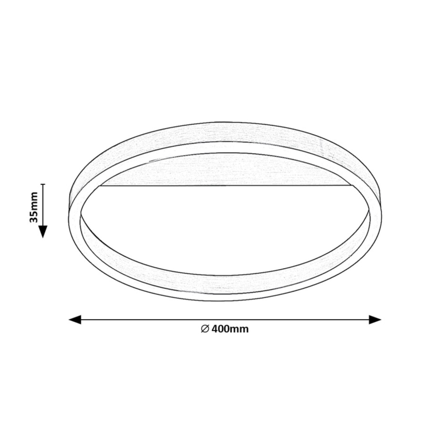 Rabalux - LED griestu gaismeklis LED/20W/230V, matēts hroms, Ø 40 cm