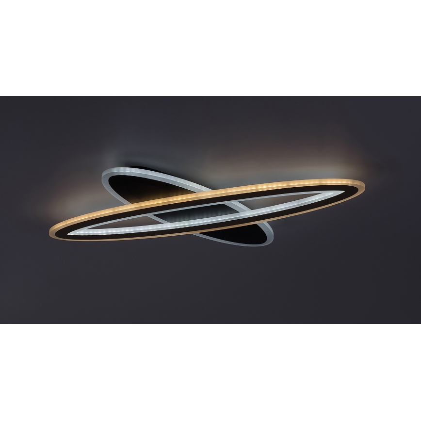 Rabalux - LED Aptumšojama griestu lampa LED/70W/230V 3000/4000/6000K melna + tālvadības pults