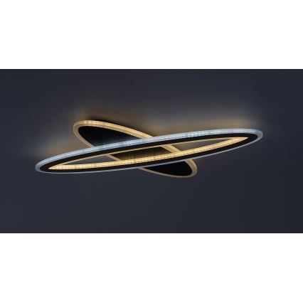 Rabalux - LED Aptumšojama griestu lampa LED/70W/230V 3000/4000/6000K melna + tālvadības pults