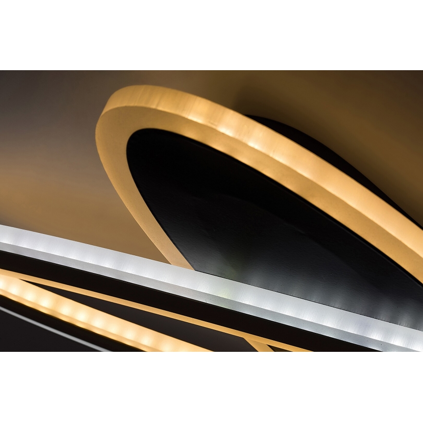 Rabalux - LED Aptumšojama griestu lampa LED/70W/230V 3000/4000/6000K melna + tālvadības pults