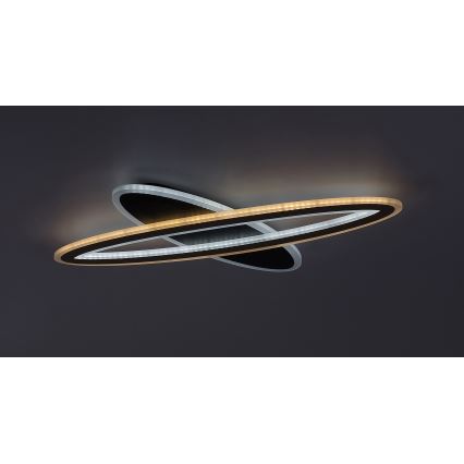 Rabalux - LED dimmējama griestu lampa LED/70W/230V 3000/4000/6000K melna + ar tālvadības pulti Ø 70 cm