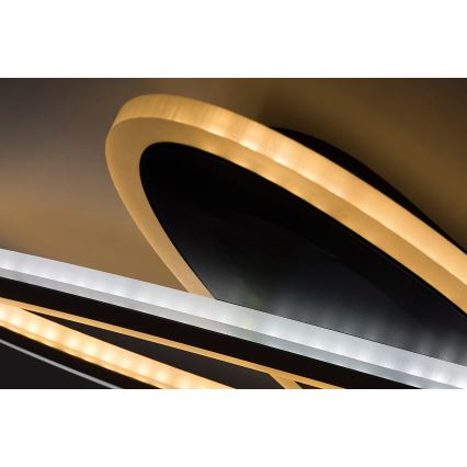 Rabalux - LED dimmējama griestu lampa LED/70W/230V 3000/4000/6000K melna + ar tālvadības pulti Ø 70 cm