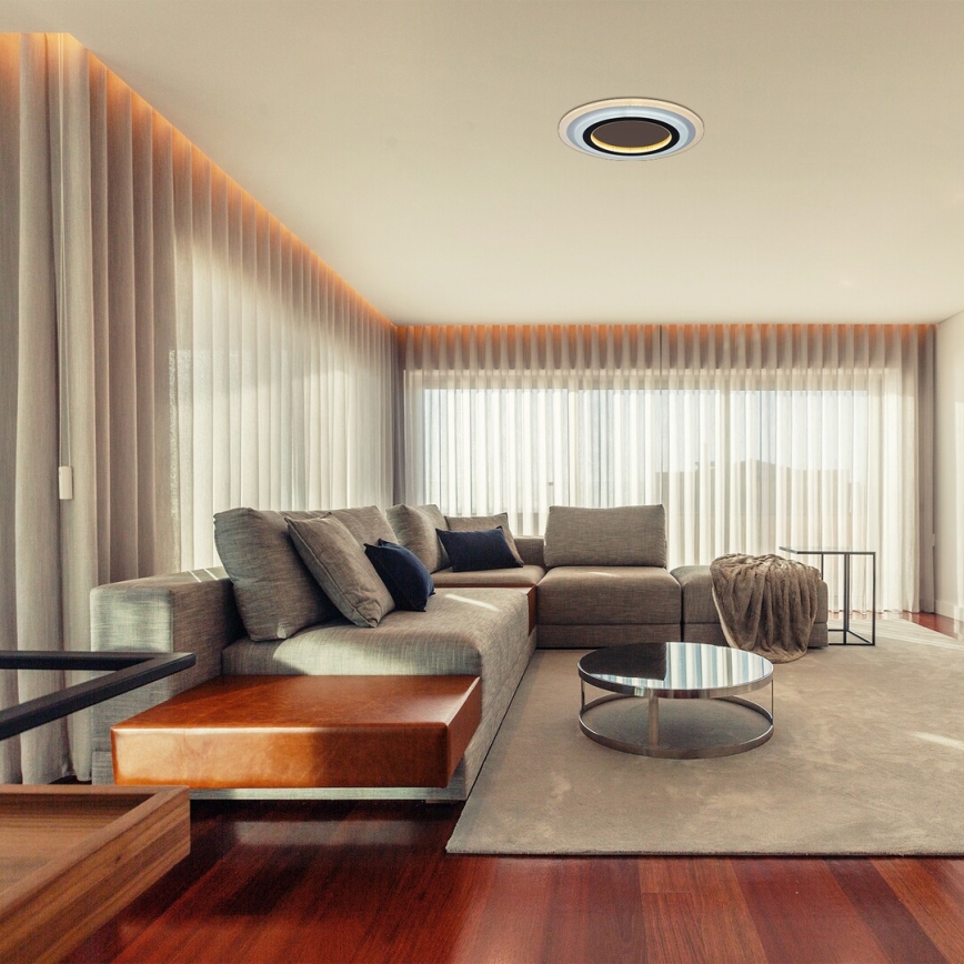 Rabalux - LED Aptumšojama griestu lampa LED/56W/230V 3000/4000/6000K matēts hroms/melna + tālvadības pults
