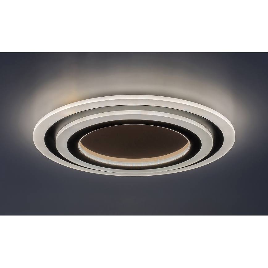 Rabalux - LED Aptumšojama griestu lampa LED/56W/230V 3000/4000/6000K matēts hroms/melna + tālvadības pults