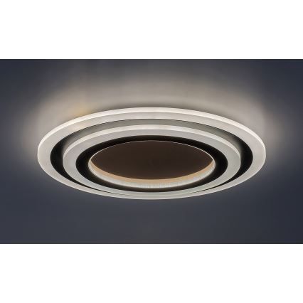 Rabalux - LED aptumšojams griestu gaismeklis LED/56W/230V 3000/4000/6000K matēts hroms/melns ar tālvadības pulti Ø 45 cm