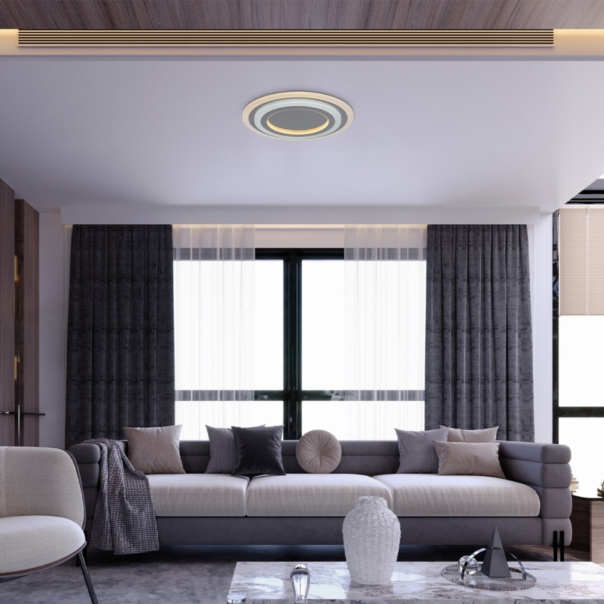 Rabalux - LED Aptumšojama griestu lampa LED/56W/230V 3000/4000/6000K matēts hroms + tālvadības pults