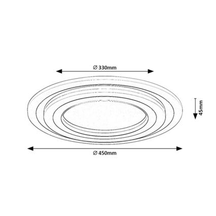 Rabalux - regulējams LED griestu gaismeklis LED/56W/230V 3000/4000/6000K matēts hroms + tālvadības pults diam. 45 cm